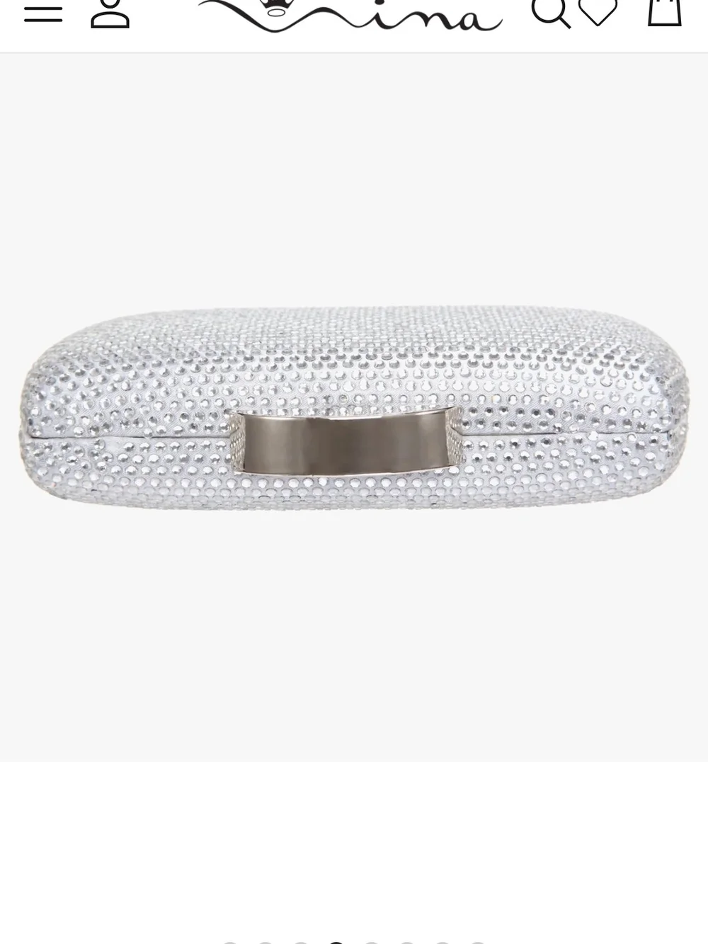 Nike Silver Crystal-Embellished Evening Clutch